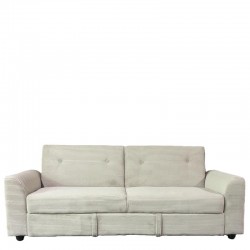 Καναπές Κρεβάτι ArteLibre VALMERO Μπεζ Ύφασμα/Ξύλο 216x85x85cm