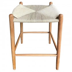 Σκαμπό Επαγγελματικό ArteLibre PRAELIA Φυσικό Ξύλο/Σχοινί 54x47x69cm