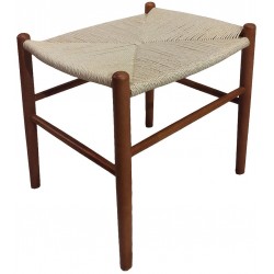 Σκαμπό Επαγγελματικό ArteLibre LENIS Καρυδί/Φυσικό Ξύλο/Σχοινί 46x50x82cm