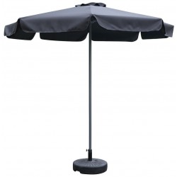 Ομπρέλα Κήπου ArteLibre VALENARE Μαύρο/Ανθρακί Μέταλλο/Polyester Φ2.35m