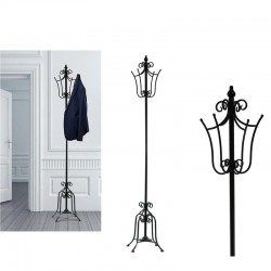 Καλόγερος Μαύρο Μέταλλο Ο28xH180cm