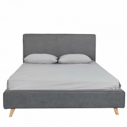 Κρεβάτι ArteLibre TULIP Σκούρο Γκρι 218x160x110cm (Στρώμα 150x200cm)