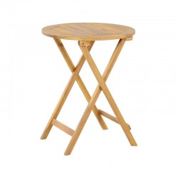 ΑΝΑΔΙΠΛΟΥΜΕΝΟ ΣΤΡΟΓΓΥΛΟ ΤΡΑΠΕΖΙ ΚΗΠΟΥ ΞΥΛΟ ΑΚΑΚΙΑΣ Fylliana MGS-370919-T ΦΥΣΙΚΟ ΧΡΩΜΑ 60x60x75εκ