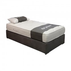 ΒΑΣΗ ΚΡΕΒΑΤΙΟΥ Lionel ΓΚΡΙ ΧΡΩΜΑ ΜΕ ΞΥΛΙΝΑ ΠΟΔΙΑ 90x200x30