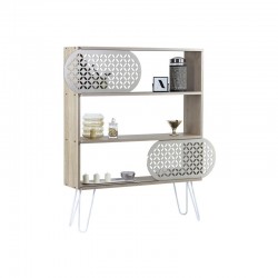 ΒΙΒΛΙΟΘΗΚΗ-ΡΑΦΙΕΡΑ Fylliana "Elmira" ΟΑΚ-ΛΕΥΚΟ 117x25x94εκ