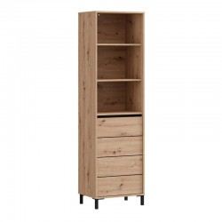 ΒΙΤΡΙΝΑ MARRON 1K1V POP 193 ARTISAN-ΜΑΥΡΟ ΜΑΤ 55x40x193εκ