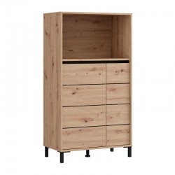 ΒΙΤΡΙΝΑ MARRON 2K2V POP 135 ARTISAN-ΜΑΥΡΟ ΜΑΤ 74x40x135εκ