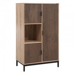 ΒΙΤΡΙΝΑ ΜΕΤΑΛΛΙΚΗ Fylliana Rythmos SONOMA-WALLNUT ΧΡΩΜΑ 70x40x120εκ