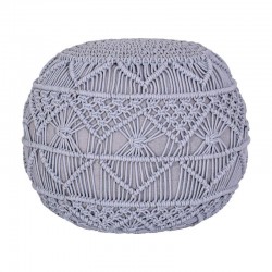 ΔΙΑΚΟΣΜΗΤΙΚΟ ΠΟΥΦ ΜΑΚΡΑΜΕ Fylliana ΑΝΟΙΧΤΟ ΓΚΡΙ ΧΡΩΜΑ 45x45x40εκ