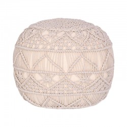 ΔΙΑΚΟΣΜΗΤΙΚΟ ΠΟΥΦ ΜΑΚΡΑΜΕ Fylliana ΦΥΣΙΚΟ ΧΡΩΜΑ 45x45x40εκ