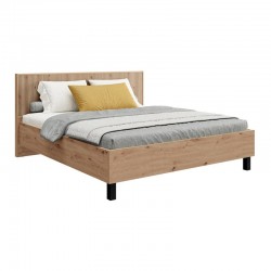 ΔΙΠΛΟ ΚΡΕΒΑΤΙ AVIGNON 180 ARTISAN OAK-ΜΑΥΡΟ ΧΡΩΜΑ 193x211x102εκ