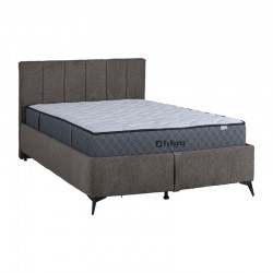 ΔΙΠΛΟ ΚΡΕΒΑΤΙ Fylliana David ΓΚΡΙ ΧΡΩΜΑ ΥΦΑΣΜΑΤΟΣ 172x211x118εκ (160x200)