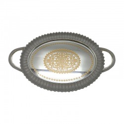 ΔΙΣΚΟΣ ΜΕ ΚΑΘΡΕΦΤΗ Fylliana ΑΣΗΜΙ ΧΡΩΜΑ 39x24x3,5εκ sls