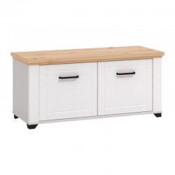 ΕΠΙΠΛΟ ΕΙΣΟΔΟΥ VALENCIA ΚΟΜ ΛΕΥΚΟ-ARTISAN OAΚ-ΛΕΥΚΟ ΜΑΤ 103,5x41x47,5εκ