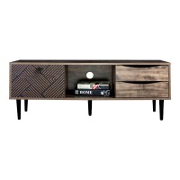 ΕΠΙΠΛΟ ΤΗΛΕΟΡΑΣΗΣ Fylliana "Home" ΜΑΥΡΟ ΜΕ GREY OAK 120x40x45εκ