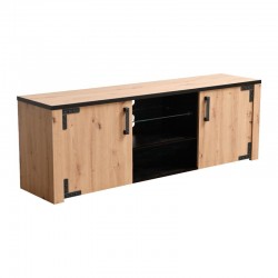 ΕΠΙΠΛΟ ΤΗΛΕΟΡΑΣΗΣ LAZIO 170 ARTISAΝ OAK-ΜΑΥΡΟ 168x40x58εκ