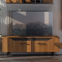 ΕΠΙΠΛΟ TV Fylliana Jakarta ΜΕ ΚΑΠΛΑΜΑ ΔΡΥΟΣ ΡΟΥΣΤΙΚ 170x40x55εκ