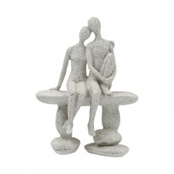 ΕΠΙΤΡΑΠΕΖΙΑ ΔΙΑΚΟΣΜΗΤΙΚΗ ΦΙΓΟΥΡΑ "ΖΕΥΓΑΡΙ" Fylliana FL240911 ΜΠΕΖ ΧΡΩΜΑ 15x8x21εκ