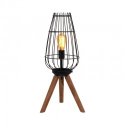 ΕΠΙΤΡΑΠΕΖΙΑ ΛΑΜΠΑ Fylliana Cresset ΜΑΥΡΟ ΧΡΩΜΑ 30x30x65εκ E27