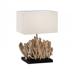 ΕΠΙΤΡΑΠΕΖΙΑ ΛΑΜΠΑ Fylliana DANTE ΑΠΟ ΘΑΛΑΣΣΟΞΥΛΟ ΧΡΩΜΑ ΜΠΕΖ - ΦΥΣΙΚΟ 35x14x54εκ E27