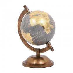 ΕΠΙΤΡΑΠΕΖΙΟ ΔΙΑΚΟΣΜΗΤΙΚΟ Fylliana "Υδρόγειος" ΓΚΡΙ-ΧΡΥΣΟ ΧΡΩΜΑ 10x10x15εκ sls