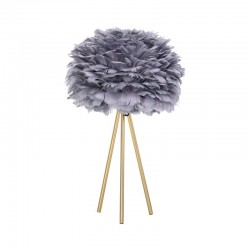 ΕΠΙΤΡΑΠΕΖΙΟ ΦΩΤΙΣΤΙΚΟ ΜΕ ΦΤΕΡΑ Fylliana ΜΑΥΡΟ-ΓΚΡΙ ΧΡΩΜΑ 40x62εκ