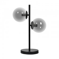 ΕΠΙΤΡΑΠΕΖΙΟ ΜΕΤΑΛΛΙΚΟ ΦΩΤΙΣΤΙΚΟ Fylliana ΜΥΡΟ-ΓΚΡΙ ΧΡΩΜΑ Ε14 30x50εκ