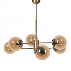 ΕΞΑΦΩΤΟ ΚΡΕΜΑΣΤΟ ΦΩΤΙΣΤΙΚΟ ΟΡΟΦΗΣ ΜΕΤΑΛΛΙΚΟ Fylliana ΜΠΡΟΝΖΕ-ΜΕΛΙ ΧΡΩΜΑ Ε14 80x60εκ