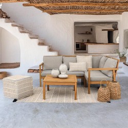 ΓΩΝΙΑΚΟ ΣΕΤ ΚΗΠΟΥ 4 ΤΕΜ ΞΥΛΟ ΑΚΑΚΙΑΣ Fylliana FL130 ΚΑΡΥΔΙ ΣΚΕΛΕΤΟΣ ΜΠΕΖ-ΚΑΦΕ ΥΦΑΣΜΑ 190x130x79εκ