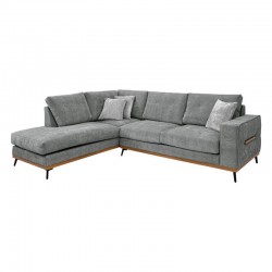 ΚΑΝΑΠΕΣ Fylliana Marcell ΑΡΙΣΤΕΡΗ ΓΩΝΙΑ ΓΚΡΙ ΜΕ ΑΝΟΙΧΤΟ ΓΚΡΙ ΜΑΞΙΛΑΡΙΑ 300x230x88εκ