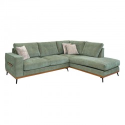 ΚΑΝΑΠΕΣ Fylliana Marcell ΔΕΞΙΑ ΓΩΝΙΑ ΠΡΑΣΙΝΟ ΜΕ ΜΠΕΖ ΜΑΞΙΛΑΡΙΑ 300x230x88εκ