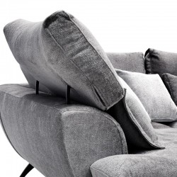 ΚΑΝΑΠΕΣ Fylliana Renata ΑΡΙΣΤΕΡΗ ΓΩΝΙΑ ΣΚ ΓΚΡΙ ΜΕ ΓΚΡΙ ΜΑΞΙΛΑΡΙΑ 340x240