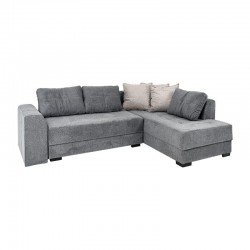 ΚΑΝΑΠΕΣ ΓΩΝΙΑ Fylliana New Mona ΓΚΡΙ ΜΕ ΑΝ. ΓΚΡΙ ΜΑΞΙΛΑΡΙΑ 250x190x88εκ