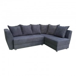 ΚΑΝΑΠΕΣ ΓΩΝΙΑ Fylliana VITA ΣΚΟΥΡΟ ΓΚΡΙ ΧΡΩΜΑ 255x176x90εκ