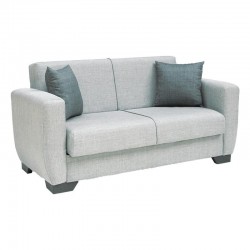 ΚΑΝΑΠΕΣ-ΚΡΕΒΑΤΙ ΔΙΘΕΣΙΟΣ Fylliana New Dolce ΑΝΟΙΧΤΟ ΓΚΡΙ ΜΕ ΓΚΡΙ ΜΑΞΙΛΑΡΙΑ 168x85x85εκ