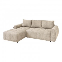 ΚΑΝΑΠΕΣ ΚΡΕΒΑΤΙ Fylliana Indigo ΑΡΙΣΤΕΡΗ ΓΩΝΙΑ ΜΠΕΖ ΥΦΑΣΜΑ 280x170x90εκ