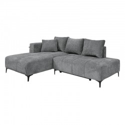 ΚΑΝΑΠΕΣ ΚΡΕΒΑΤΙ Fylliana Jasper ΑΡΙΣΤΕΡΗ ΓΩΝΙΑ ΑΝΘΡΑΚΙ ΥΦΑΣΜΑ 255x170x90εκ