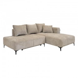 ΚΑΝΑΠΕΣ ΚΡΕΒΑΤΙ Fylliana Jasper ΔΕΞΙΑ ΓΩΝΙΑ ΜΠΕΖ ΥΦΑΣΜΑ 255x170x90εκ