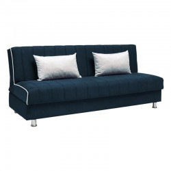 ΚΑΝΑΠΕΣ-ΚΡΕΒΑΤΙ Fylliana New leon ΜΠΛΕ ΜΕ ΚΡΕΜ ΜΑΞΙΛΑΡΙΑ 190x85x83εκ