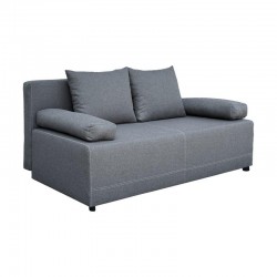 ΚΑΝΑΠΕΣ-ΚΡΕΒΑΤΙ Fylliana Nuvia ΓΚΡΙ ΥΦΑΣΜΑ 190x80x85εκ