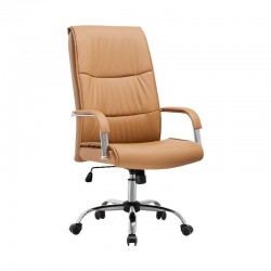 ΚΑΡΕΚΛΑ ΓΡΑΦΕΙΟΥ Fylliana FL107 ΜΠΕΖ ΤΕΧΝΟΔΕΡΜΑ 60x66x115εκ