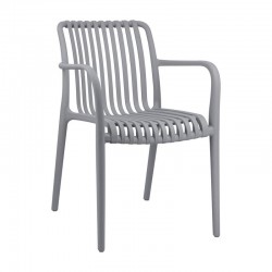 ΚΑΡΕΚΛΑ ΚΗΠΟΥ Fylliana Edith ΓΚΡΙ ΧΡΩΜΑ 58x55x82εκ