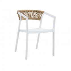 ΚΑΡΕΚΛΑ ΚΗΠΟΥ Fylliana Elora ΛΕΥΚΟ-ΚΑΦΕ ΧΡΩΜΑ 58x56x75εκ