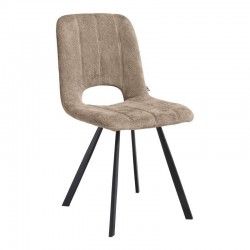 ΚΑΡΕΚΛΑ ΤΡΑΠΕΖΑΡΙΑΣ Fylliana FL2535 ΜΠΕΖ-ΚΑΦΕ ΥΦΑΣΜΑ 57x45x86εκ