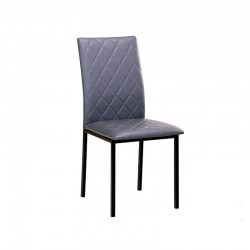 ΚΑΡΕΚΛΑ ΤΡΑΠΕΖΑΡΙΑΣ Fylliana C-002 ΓΚΡΙ ΔΕΡΜΑΤΙΝΗ ΜΕ ΜΑΥΡΕΣ ΡΑΦΕΣ