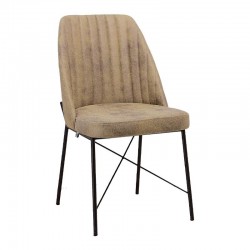 ΚΑΡΕΚΛΑ ΤΡΑΠΕΖΑΡΙΑΣ Fylliana Colette ΜΠΕΖ ΧΡΩΜΑ ΥΦΑΣΜΑΤΟΣ 48x47x83εκ