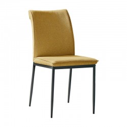 ΚΑΡΕΚΛΑ ΤΡΑΠΕΖΑΡΙΑΣ Fylliana Crace ΜΟΥΣΤΑΡΔΙ ΧΡΩΜΑ ΥΦΑΣΜΑΤΟΣ 43x60x86εκ