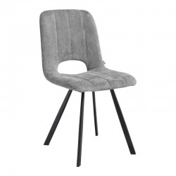 ΚΑΡΕΚΛΑ ΤΡΑΠΕΖΑΡΙΑΣ Fylliana FL2535 ΓΚΡΙ-ΜΠΕΖ ΥΦΑΣΜΑ 57x45x86εκ