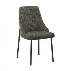 ΚΑΡΕΚΛΑ ΤΡΑΠΕΖΑΡΙΑΣ Fylliana FL31 ΜΕ ΜΕΤΑΛΛΙΚΑ ΠΟΔΙΑ ΚΑΙ ΠΡΑΣΙΝΟ ΧΡΩΜΑ ΥΦΑΣΜΑΤΟΣ 56x49x87εκ