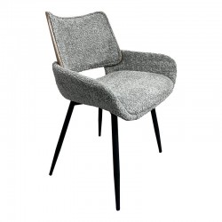 ΚΑΡΕΚΛΑ ΤΡΑΠΕΖΑΡΙΑΣ Fylliana FL6286 ΓΚΡΙ ΥΦΑΣΜΑ 58x54x81εκ